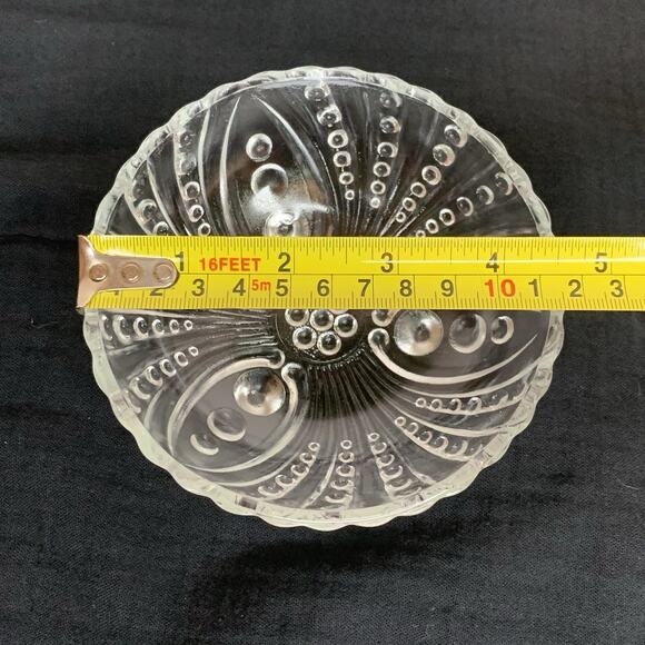 2 Anchor Hocking Depression Glass Berry Bowls Footed Burple Bubble Pattern 4.5” - Picture 9 of 9